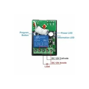 Relé de un canal de 12 V 10 A control remoto inalámbrico_4