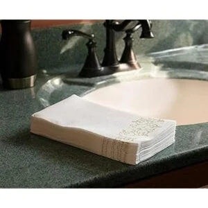 SimuLinen toallas de mano Floral DORADO decorativo_2