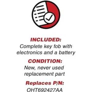 KeylessOption 2 llaveros de repuesto a control remoto para_3