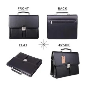 JackChris MBYX015 Maletín de cuero sintético para_2