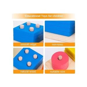 Juguete para niños de formas geométricas con base y piezas_3