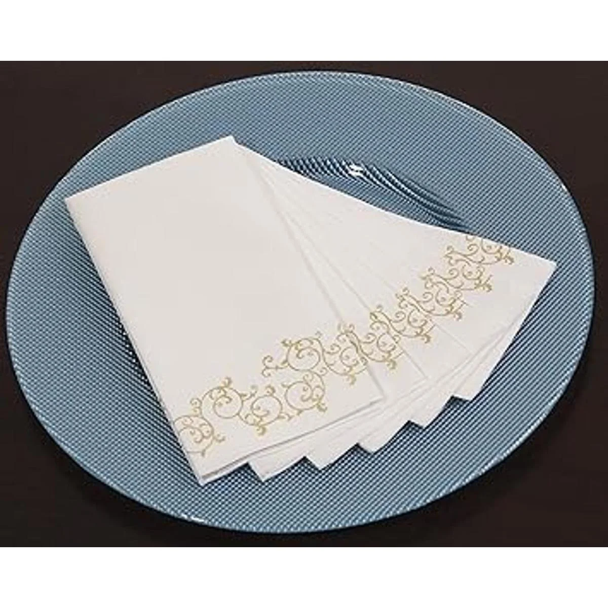 SimuLinen toallas de mano Floral DORADO decorativo_4