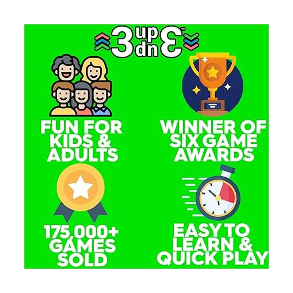 Juego de cartas de 3 hasta 3 abajo súper divertido para_2