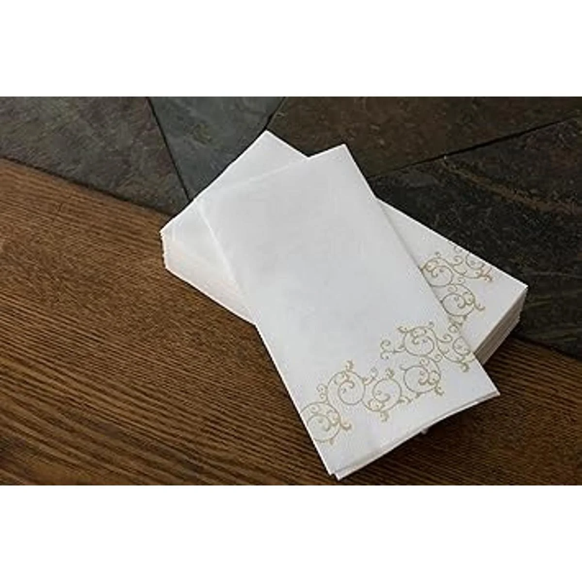 SimuLinen toallas de mano Floral DORADO decorativo_6