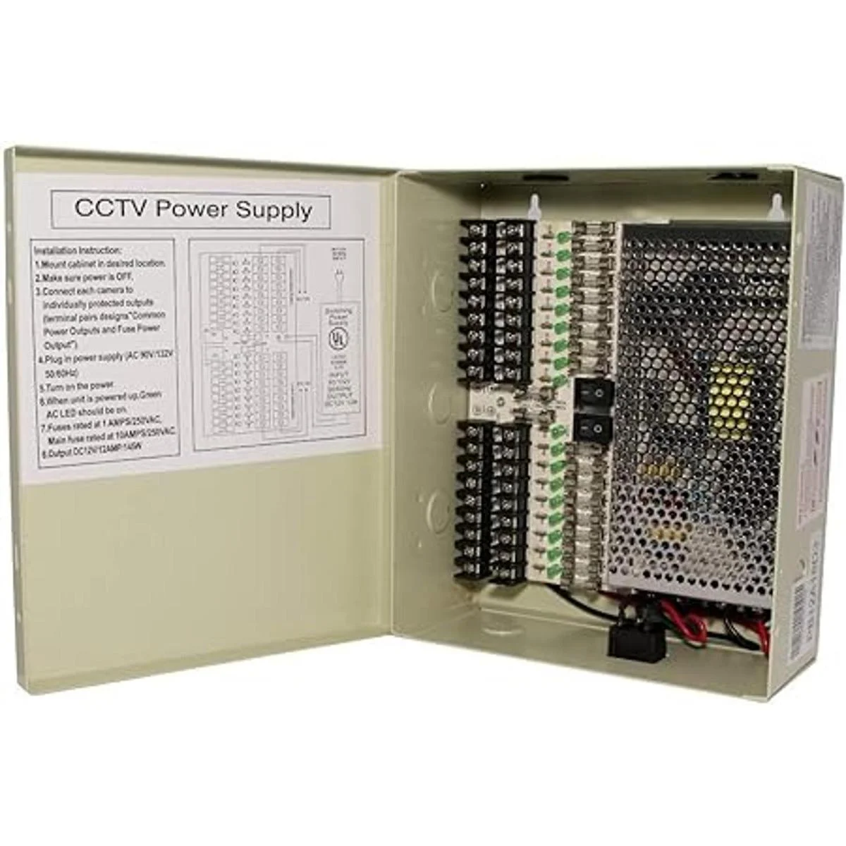 InstallerCCTV 18 salidas de 12 amperios y 12 V CC CCTV_5