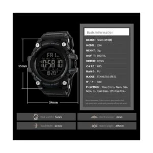Reloj digital para hombre con esfera grande resistente al_5