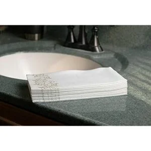 SimuLinen toallas de mano Floral DORADO decorativo_3