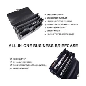 JackChris MBYX015 Maletín de cuero sintético para_4