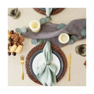 DII Colección de mesa de rayas francesas 100 algodón_5