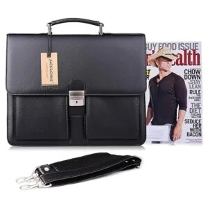 JackChris MBYX015 Maletín de cuero sintético para_6