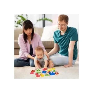 Juguete para niños de formas geométricas con base y piezas_5
