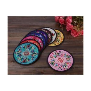 Posavasos Ambielly para bebidas diseño retro floreado