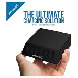 SABRENT Cargador rápido USB de escritorio de aluminio de_3