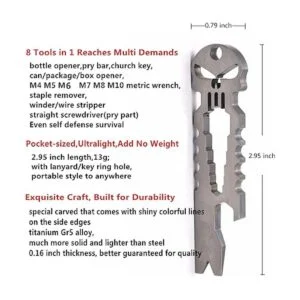 BANG TI Abridor de botellas de titanio Punisher con barra_2