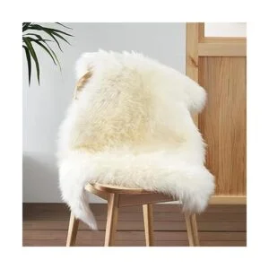 HUAHOO Alfombra de piel de oveja auténtica de alta_5