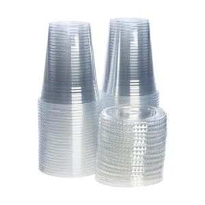 Comfy Package Vasos de plástico transparente con tapas_6