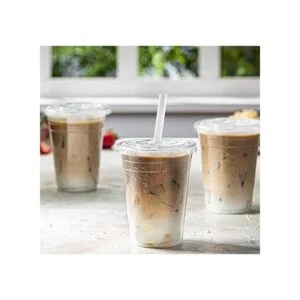 Comfy Package Vasos de plástico transparente con tapas_4