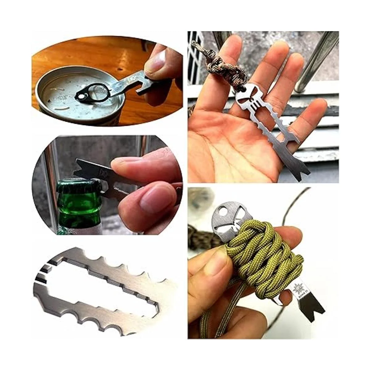 BANG TI Abridor de botellas de titanio Punisher con barra_6