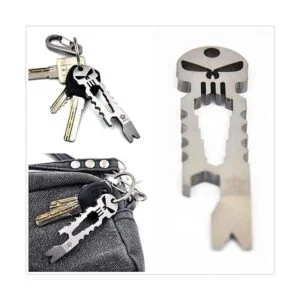 BANG TI Abridor de botellas de titanio Punisher con barra_5