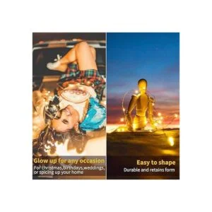 Minetom Luces de hadas enchufables 40 pies 120 luces LED_3