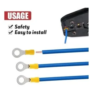 Hilitchi 100pcs 1210AWG Terminales aislados anillo de