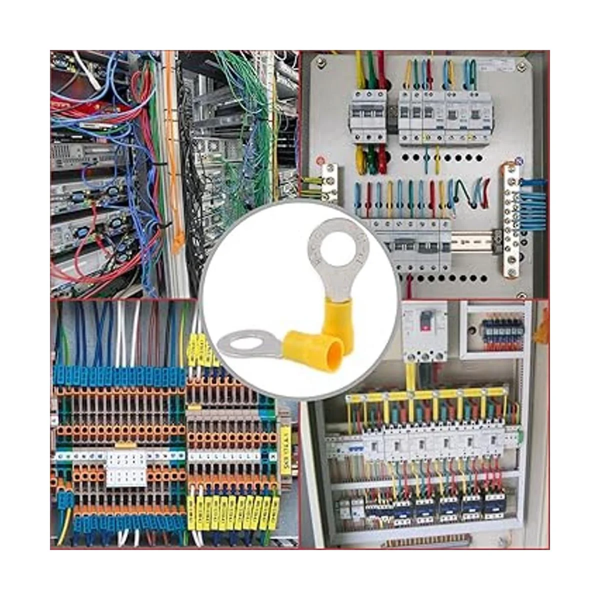 Hilitchi 100pcs 1210AWG Terminales aislados anillo de