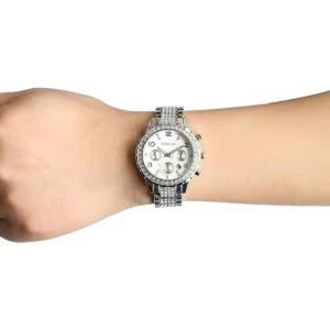 Fanmis lujoso reloj pulsera de acero inoxidable con_4