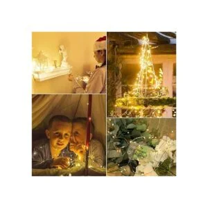 Minetom Luces de hadas enchufables 40 pies 120 luces LED_4