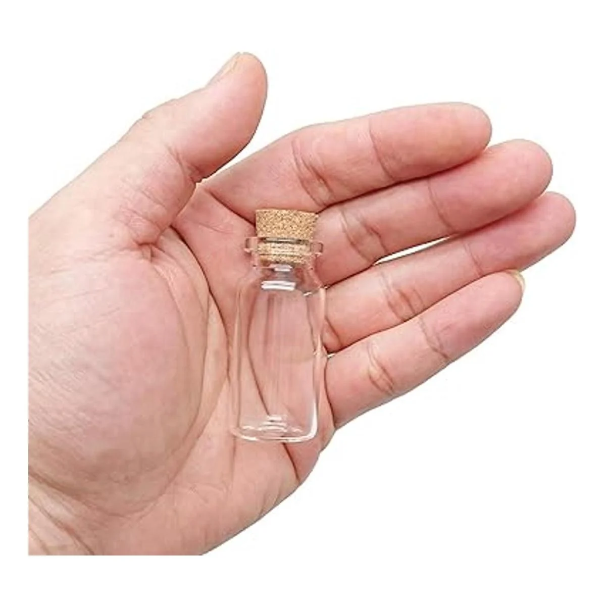 Botellas de vidrio con tapón de corcho de 0.3 fl oz mini