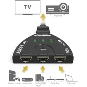 Fosmon Interruptor HDMI de 3 puertos 4K conmutador 3x1_2