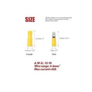 Hilitchi 50 pares de terminales de alambre de empalme_2