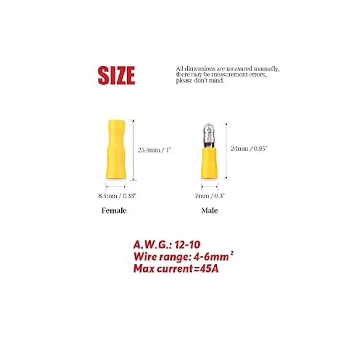 Hilitchi 50 pares de terminales de alambre de empalme_2