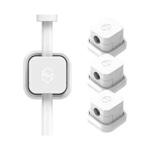 Soporte magnético para cable. 3 piezas de color blanco._1