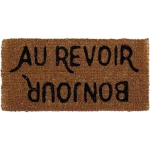 Creative CoOp BonjourAu Revoir Tapete de fibra de coco