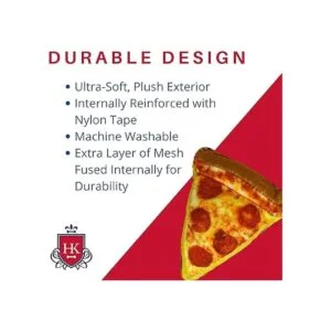 Lulubelles Power Plush Pizza Juguete para perros con_2