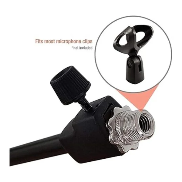 AxcessAbles MS101L Soporte de micrófono corto con brazo_4