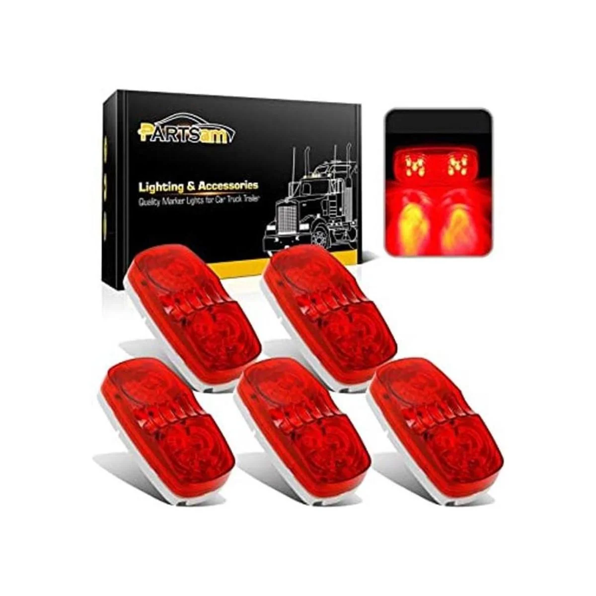 Partsam 5 luces LED de doble burbuja para marcador_1