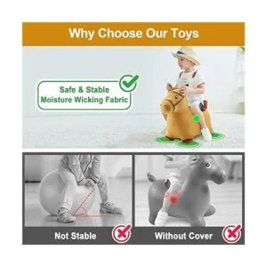 Caballo saltarín iPlay iLearn caballo de juguete de_4