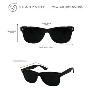 ShadyVEU Gafas de sol redondas con lente negra súper_5