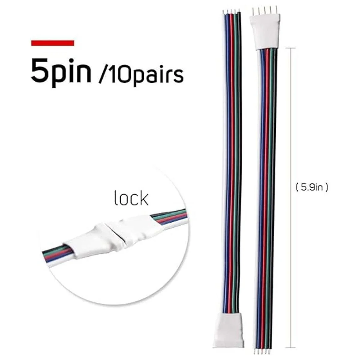 BTFLIGHTING 10 pares de 5 pines SM JST machohembra de 5.9_2