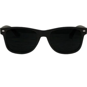ShadyVEU Gafas de sol redondas con lente negra súper_3