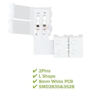 LightingWill Conector de tira LED de 2Pin8 mm_2