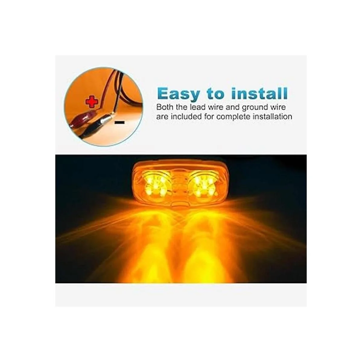 Partsam Cinco luces LED con marcador de remolque doble_5