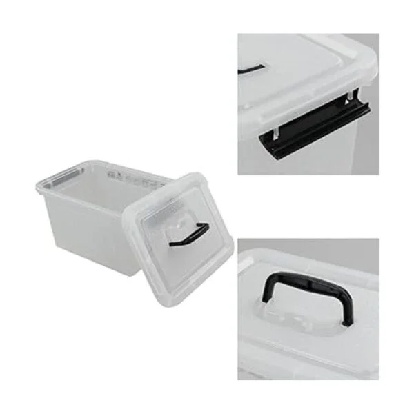 Ggbin caja de almacenamiento transparente con pestillo de_5