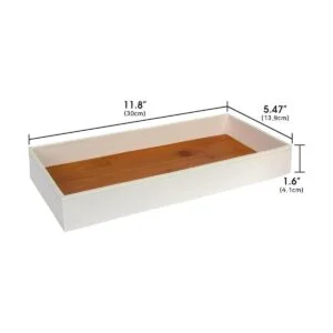 J JACKCUBE DESIGN Bandeja de tocador de bambú de cuero