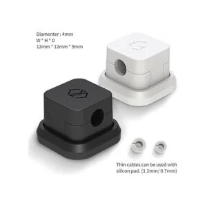 Soporte magnético para cable. 3 piezas de color blanco._5