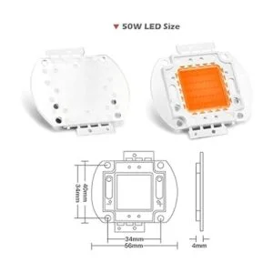 Chanzon Chip LED de alta potencia de 50 W de espectro