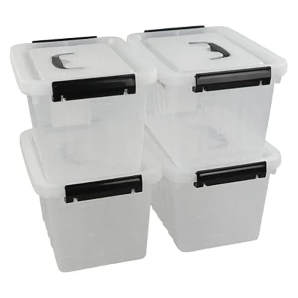 Ggbin caja de almacenamiento transparente con pestillo de_6