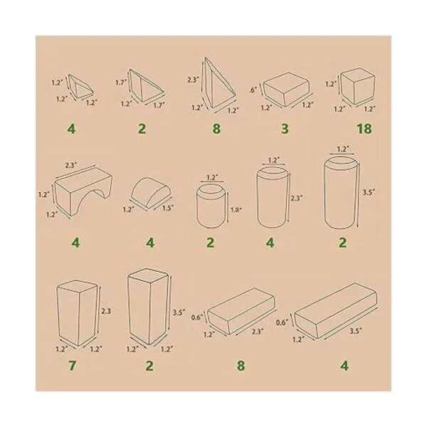 Bloques de maderaiPlay bloque de madera ilearn juego de_4