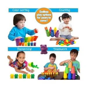 Skoolzy Juego de osos para contar con vasos a juego para_4